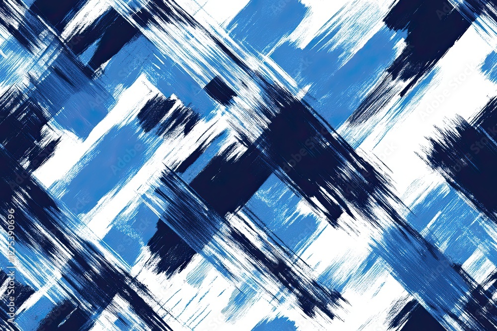 Poster abstract blue brushstroke pattern creating a dynamic and modern art piece with varied textures