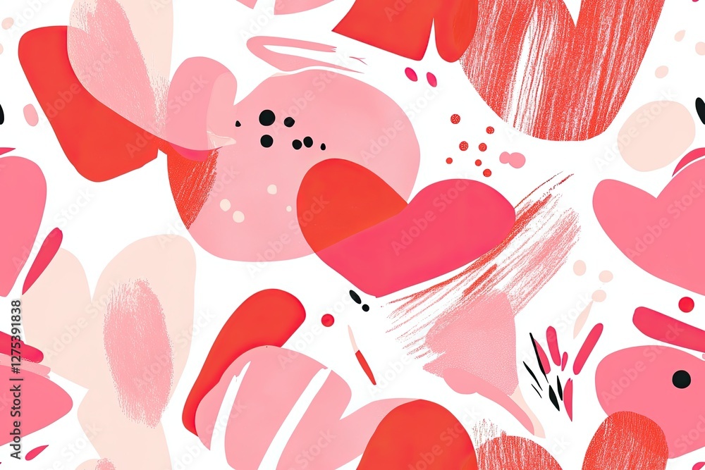 Poster colorful heart patterns create a playful and vibrant background design for celebrations and events
