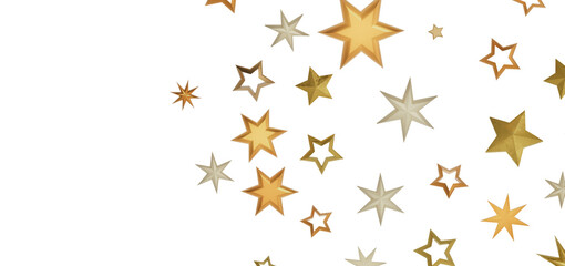 Abstract background with golden stars on a black background