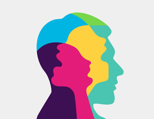 Person screaming inside one person, showcasing anger of someone illustration