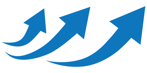 Long arrows icon. Long curved hand drawn arrow isolated.