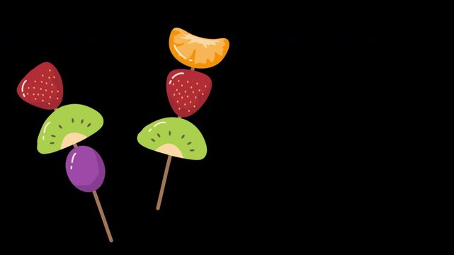 Traditional Chinese Hard Caramel Coated Fruit illustration animation