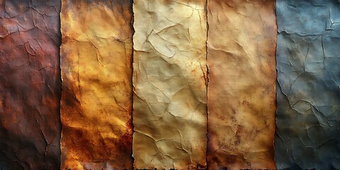 Aged parchment panels