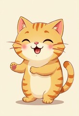 Fototapeta premium dancing cat