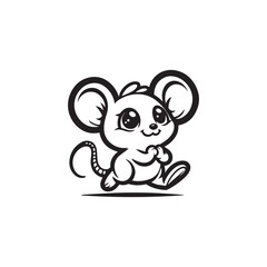 cartoon mouse with a smile
