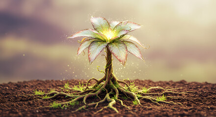 Behold wondrous notion of a 'soil-infused flora,' an extraordinary amalgamation where ethereal realm intertwines harmoniously with terrestrial domain