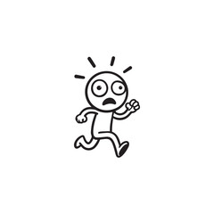 funny cartoon character silhouette or illustration