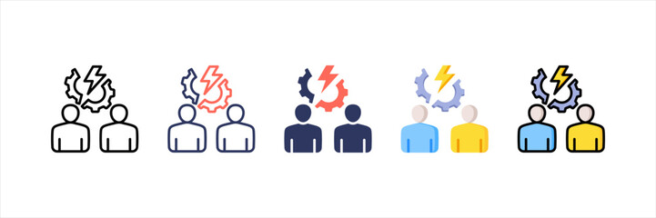 Conflict Management Multistyle Icon Set
