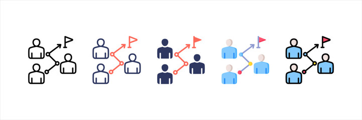 Teamwork Multistyle Icon Set