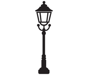 Street Lamp Vector, Vintage Street Lamp Silhouettes Collection. 