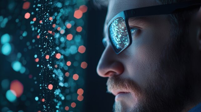 A team of diverse cybersecurity professionals collaborating in a modern office setting, analyzing data and discussing security protocols.