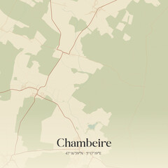 Obraz premium Vintage map of Chambeire, France.