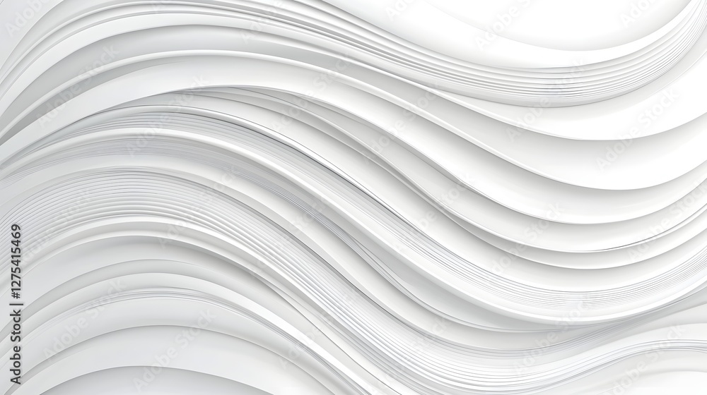 Poster Elegant and Minimalistic Abstract Wave Patterns with Soft Undulating Forms Creating a Seamless Digital Backdrop for Branding Presentations and Various Design Projects