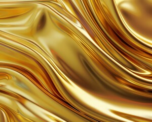 Golden silk fabric texture background for luxurious designs or festive backdrop use