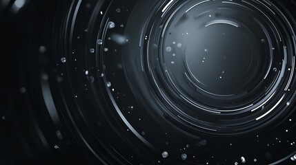 Obraz premium Abstract grey background with dynamic circle lines. The lines form a sense of movement and energy, creating a visually engaging design. The neutral grey color provides a subtle