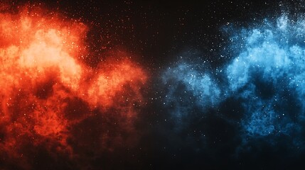 Fototapeta premium Abstract fire and ice clash background, use for graphic design