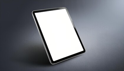 Minimalist Perspective Modern Tablet in Rotated Position Showcasing Sleek Design and Pristine Surface, Capturing a Glimpse of Variety of Angles for Innovative Product Display.