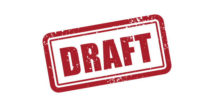 Draft Grunge Stamp Sign Illustration