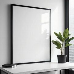 Blank Poster Mockup in Modern Minimalist Interior