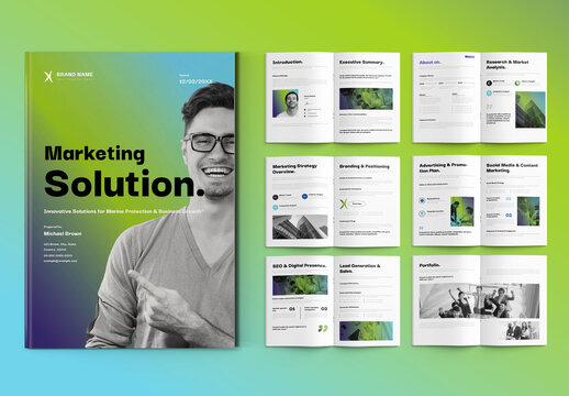 Marketing Solution Brochure Template
