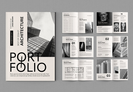 Modern Architecture Portfolio Presentation Template For Creative Professionals