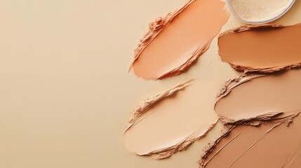 Foundation Shades Swatches Displaying Various Tones