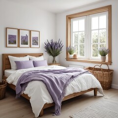 Serene Lavender Bedroom Interior