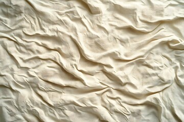 Obraz premium Wrinkled cream-colored fabric texture
