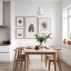 Minimalist Scandinavian Dining Room Interior