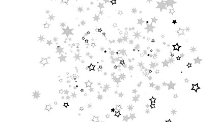 Silver Stars on Black