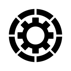 Obraz premium gear wheel, illustration of process workflow and efficiency icon