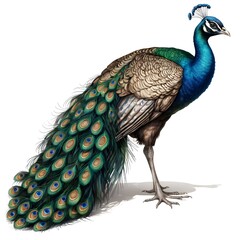 Obraz premium Majestic Peacock with Full Tail Display