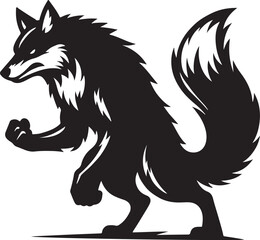  Fox character. Woodland animal, forest wildlife predator sleeping, running, jumping vector illustration set.