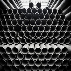 Stack of Metal Pipes