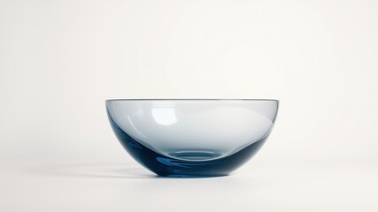 Glass Bowl on White Background - High-Quality AI Photo