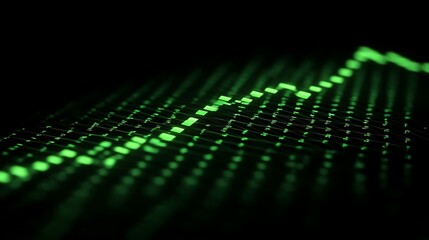 Abstract Green Data Visualization Showing Growth Pattern