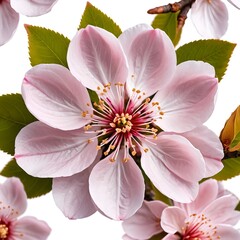 Obraz premium Pink Almond Blossom Flower Close Up