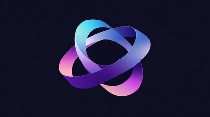 Abstract vibrant gradient rings design.