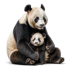 Fototapeta premium Mother Panda and Cub