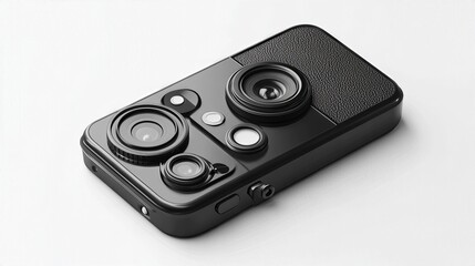 Fototapeta premium Camera lens attached to the back of a professional camera for photography and videography