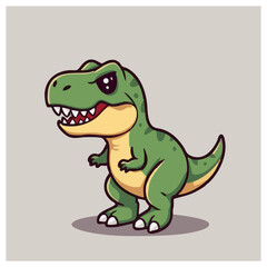 A cute green dinosaurs illustration