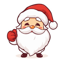 A happy thumbs up santa illustration character 