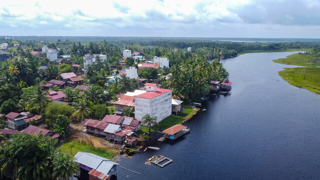 The atmosphere of Sanggu Tourism Village in South Barito Regency, Central Kalimantan