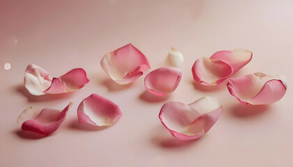 Petal Perfection Captivating Pink Rose Blossoms on a Delicate Pink background