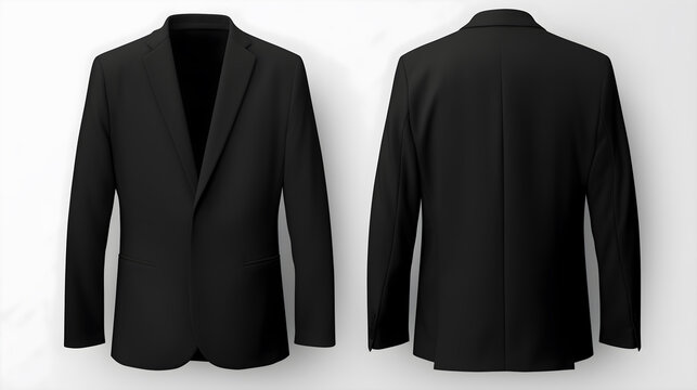 black suit on a white mockup