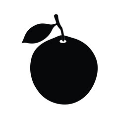 Yuzu Silhouette Vector Art | Black and White Yuzu Fruit Illustration Design