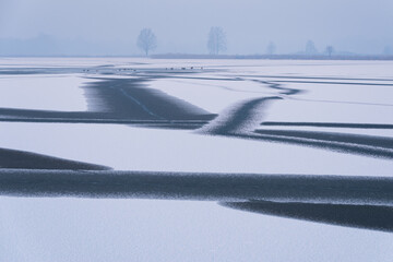 Goczałkowice Zdrój, zamarznięty staw Maciek. © Elżbieta Kaps