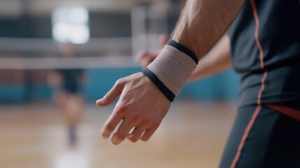 Sports injury from a sprained wrist during volleyball. Featuring rehabilitation and recovery