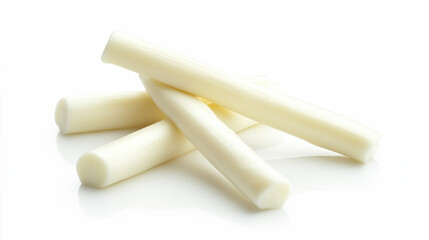 Mozzarella sticks isolated on white background