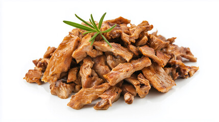 Fototapeta premium Seitan stir-fry isolated on white background